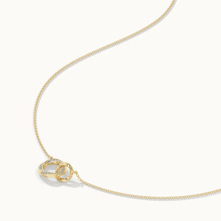 Twisted Interlocked Diamond Necklace