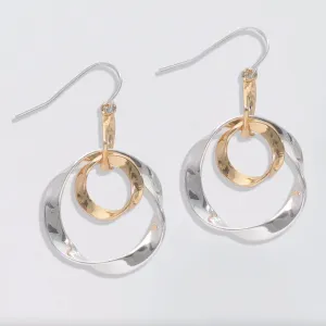 Two Tone Twist Earrings