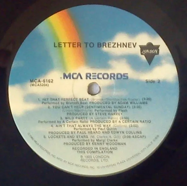 Various - Letter To Brezhnev (From The Motion Picture Soundtrack) - LP