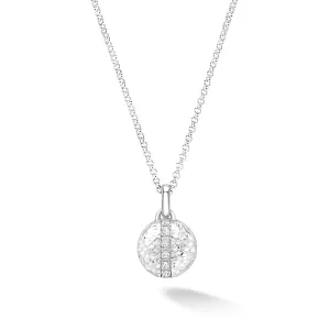 White Sapphire 13mm Round Lumiere Locket