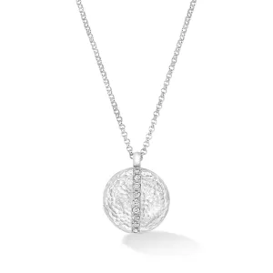 White Sapphire 16mm Round Lumiere Locket