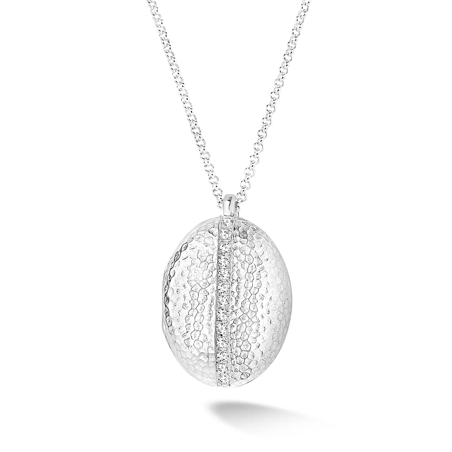 White Sapphire 26mm Oval Lumiere Locket