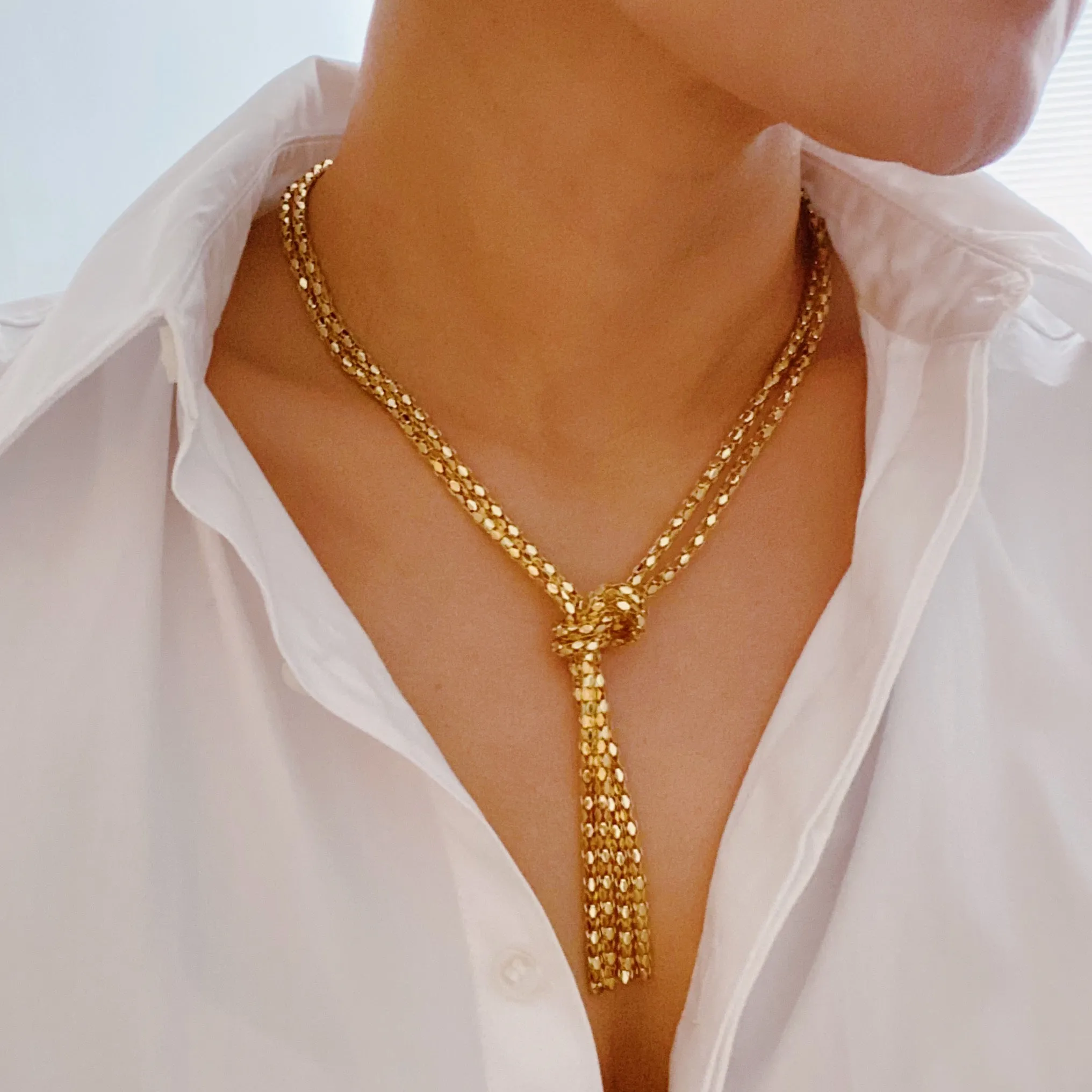 Wow Y Drop Chain Necklace